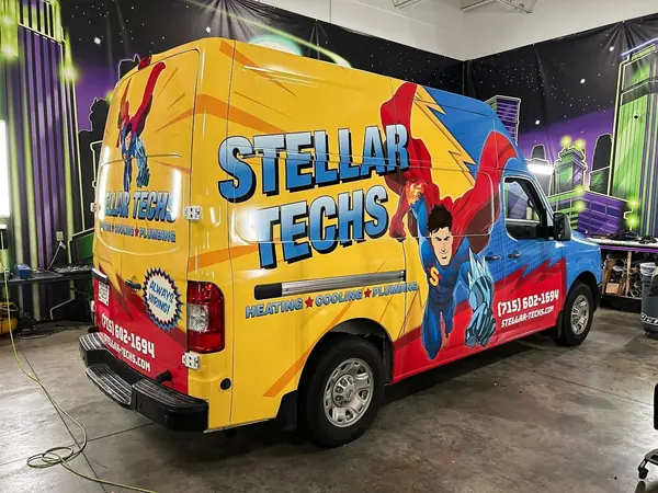 Stellar Techs HVAC van wrap